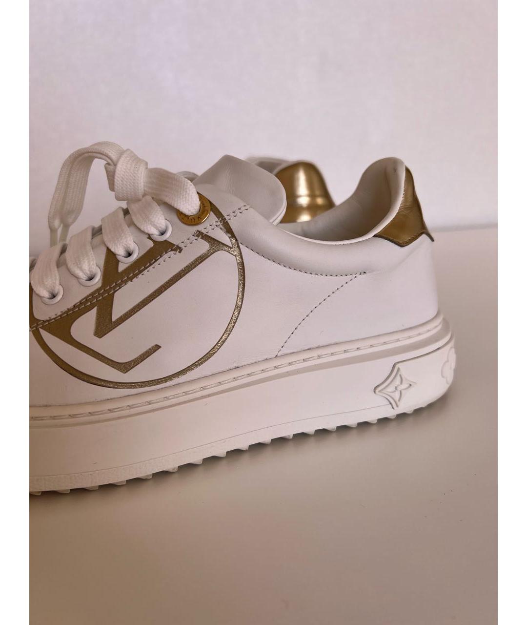 LOUIS VUITTON Белые кожаные кеды, фото 8