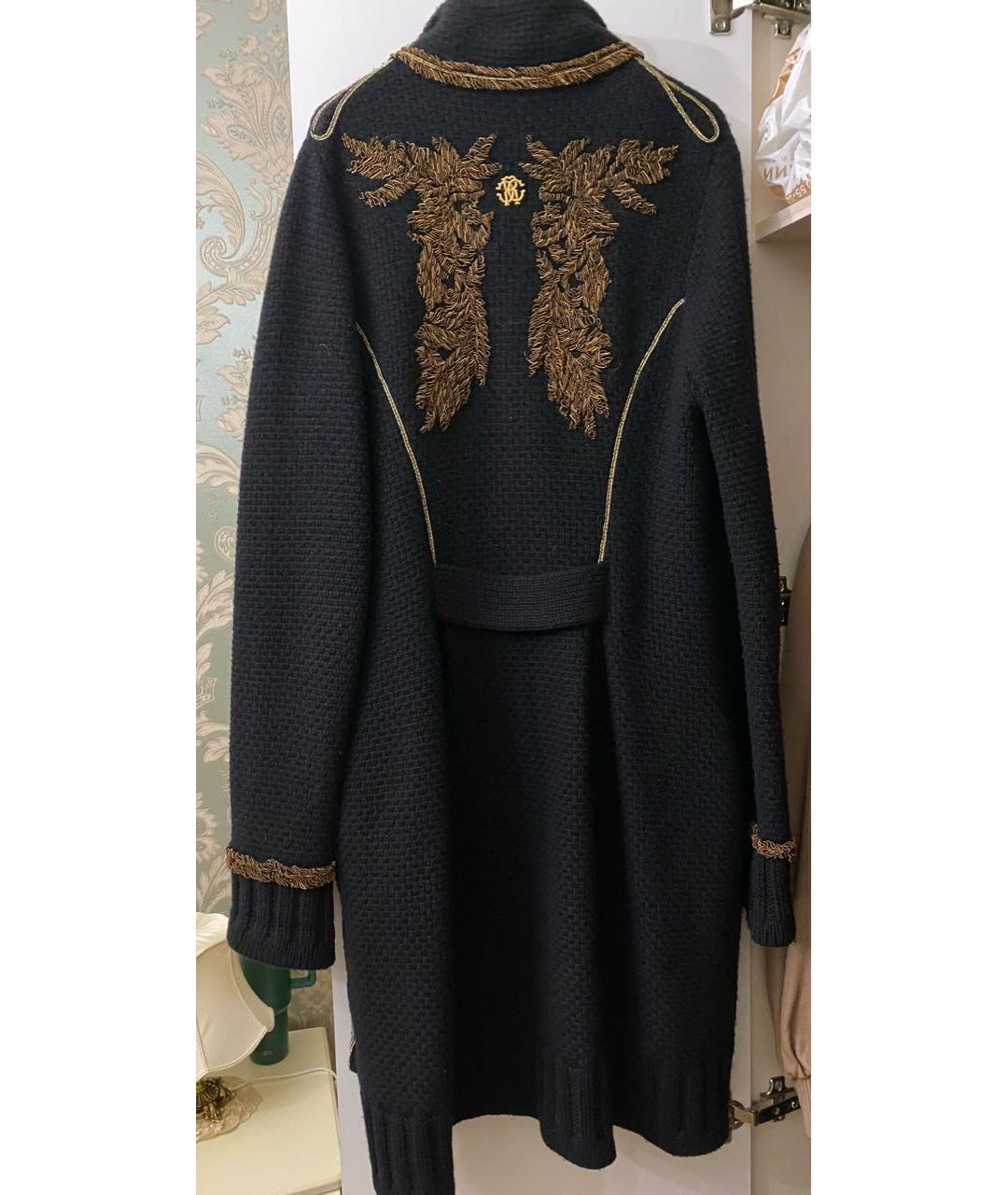 ROBERTO CAVALLI Черное кашемировое пальто, фото 2