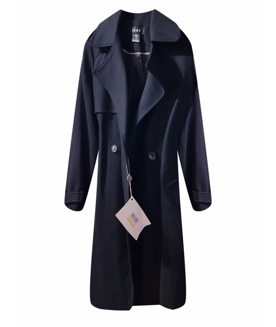 DKNY Черное шерстяное пальто, фото 9