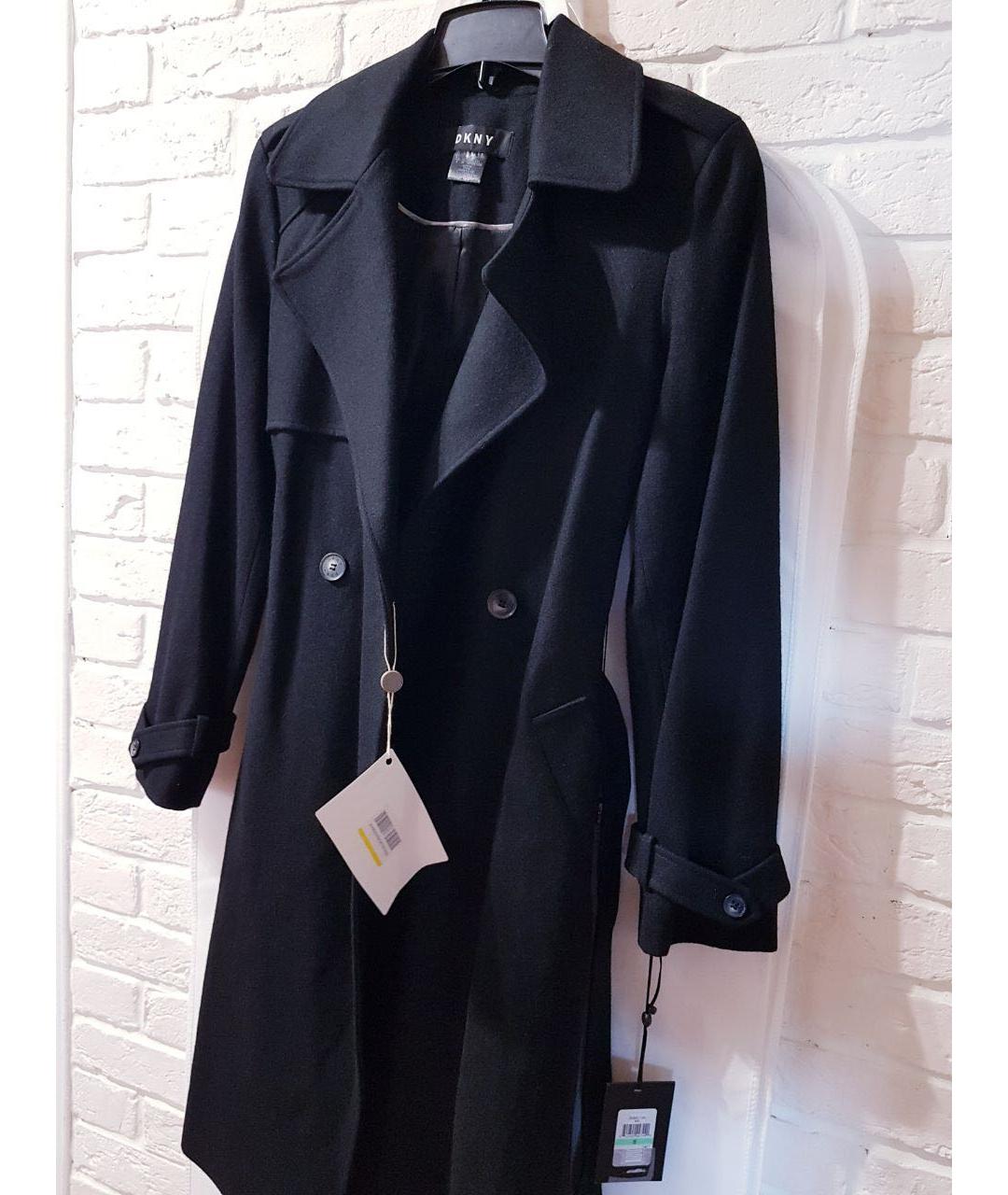 DKNY Черное шерстяное пальто, фото 8