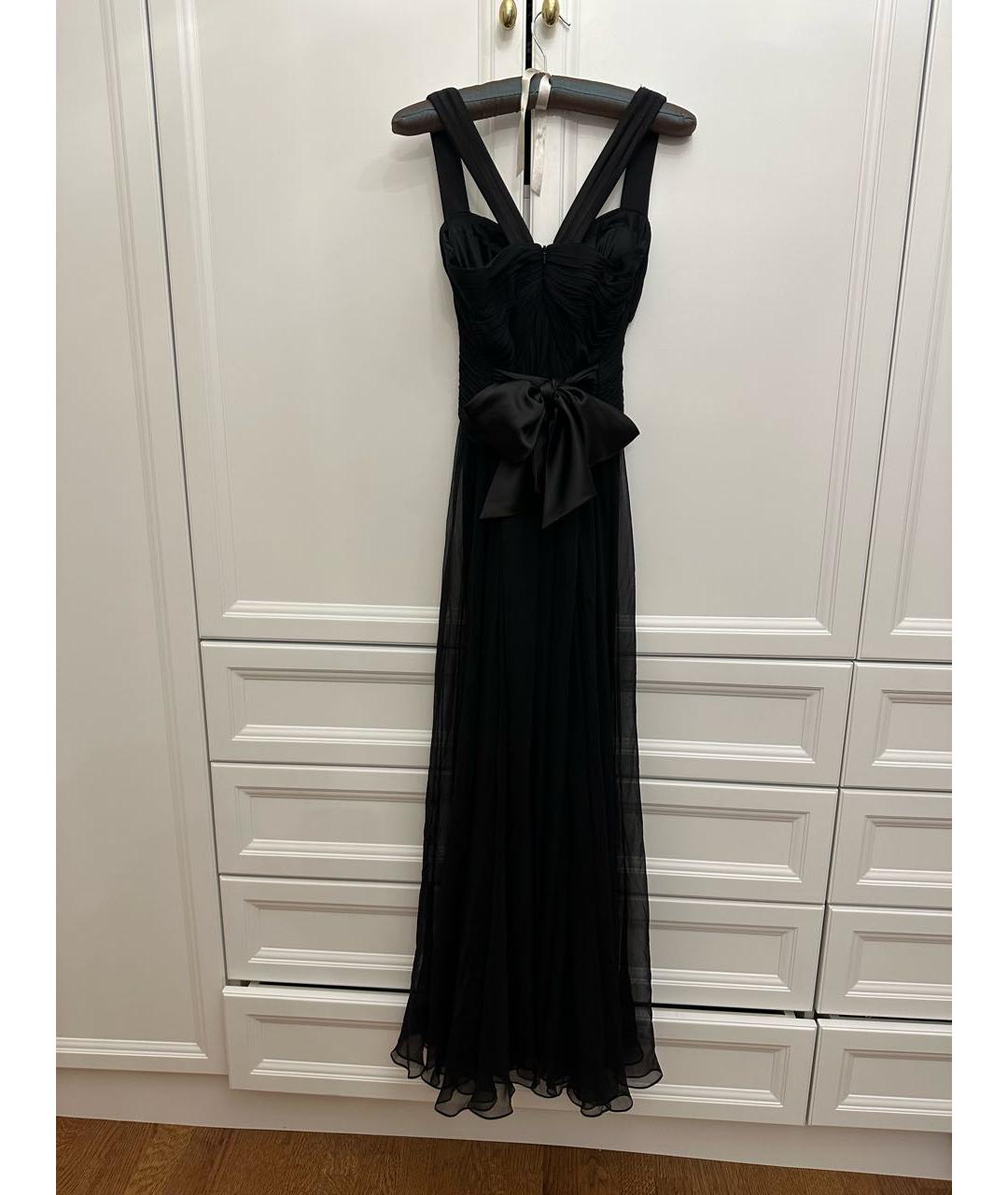 BLUGIRL Черное шелковое вечернее платье, фото 2
