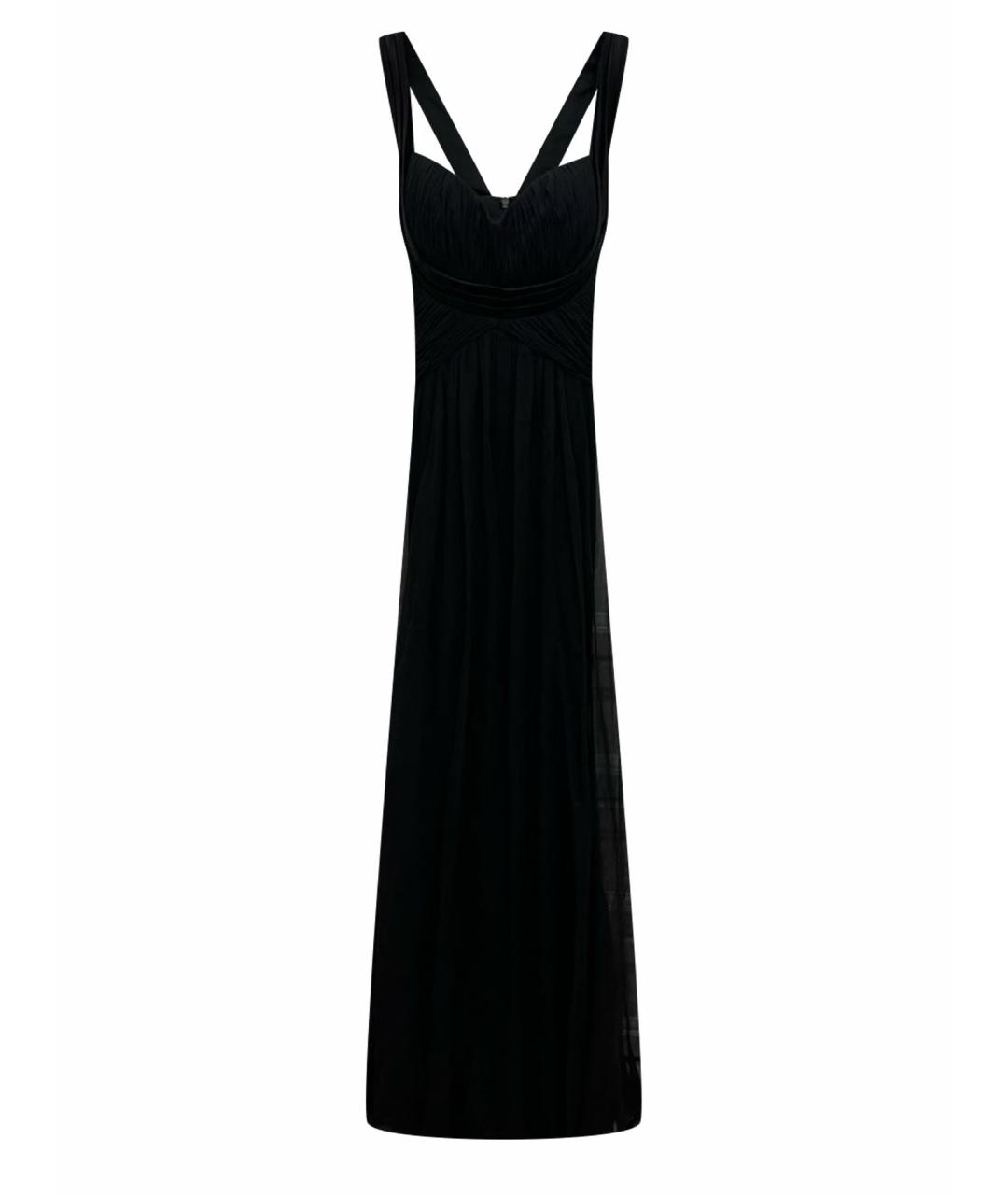 BLUGIRL Черное шелковое вечернее платье, фото 1