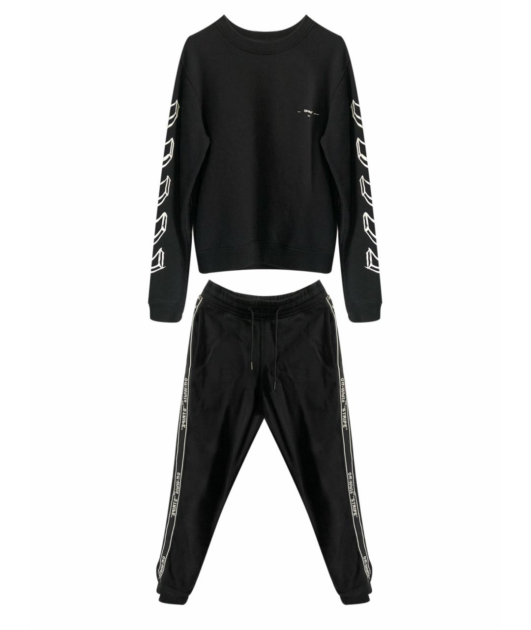 OFF-WHITE Черный хлопковый спортивный костюм, фото 1