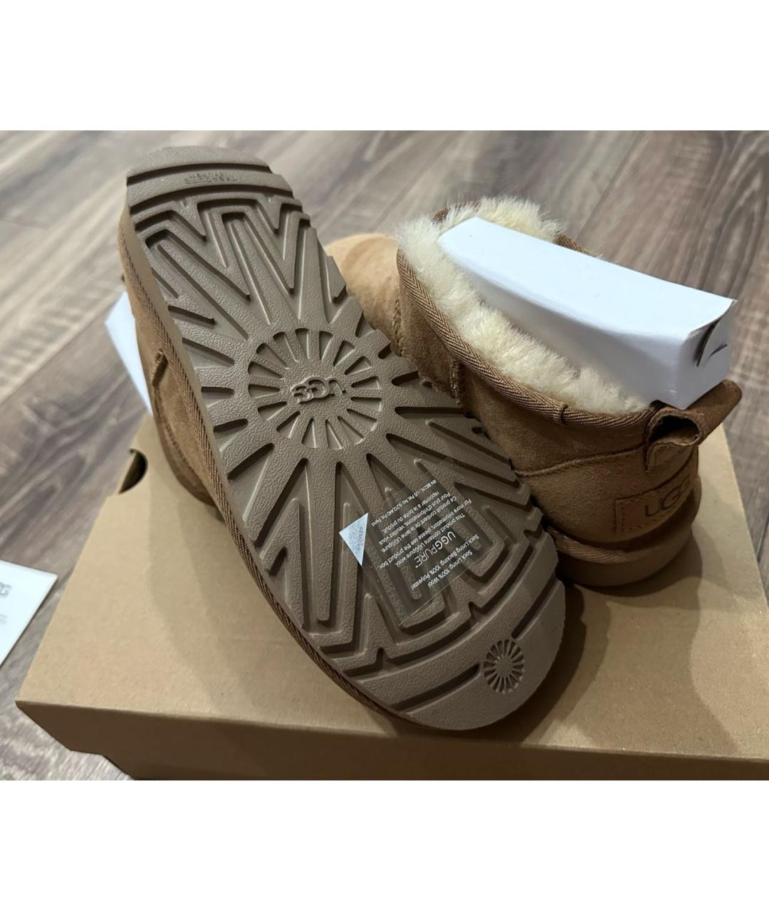 UGG AUSTRALIA Коричневые замшевые ботинки, фото 6