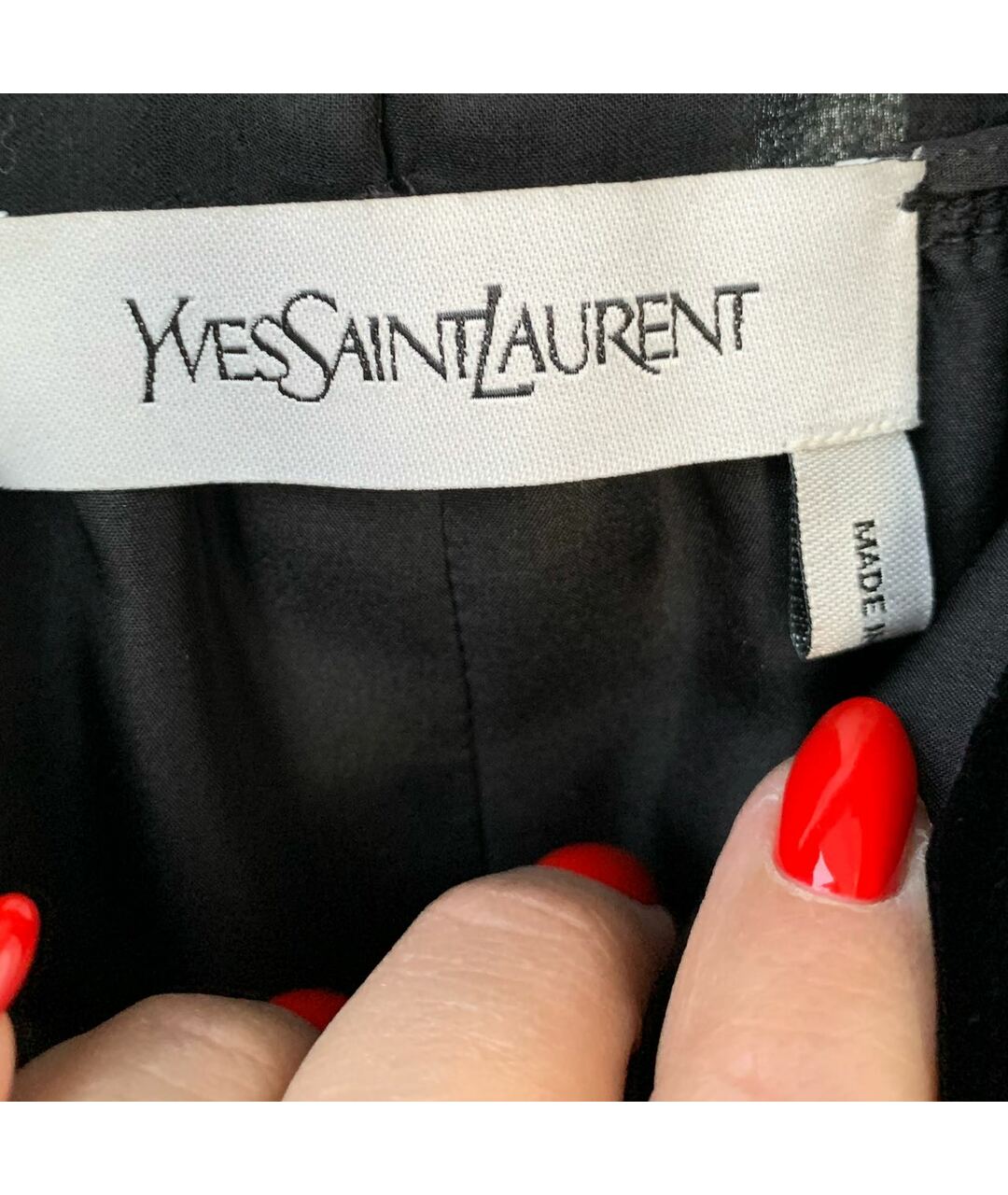 YVES SAINT LAURENT VINTAGE Черное бархатное коктейльное платье, фото 3