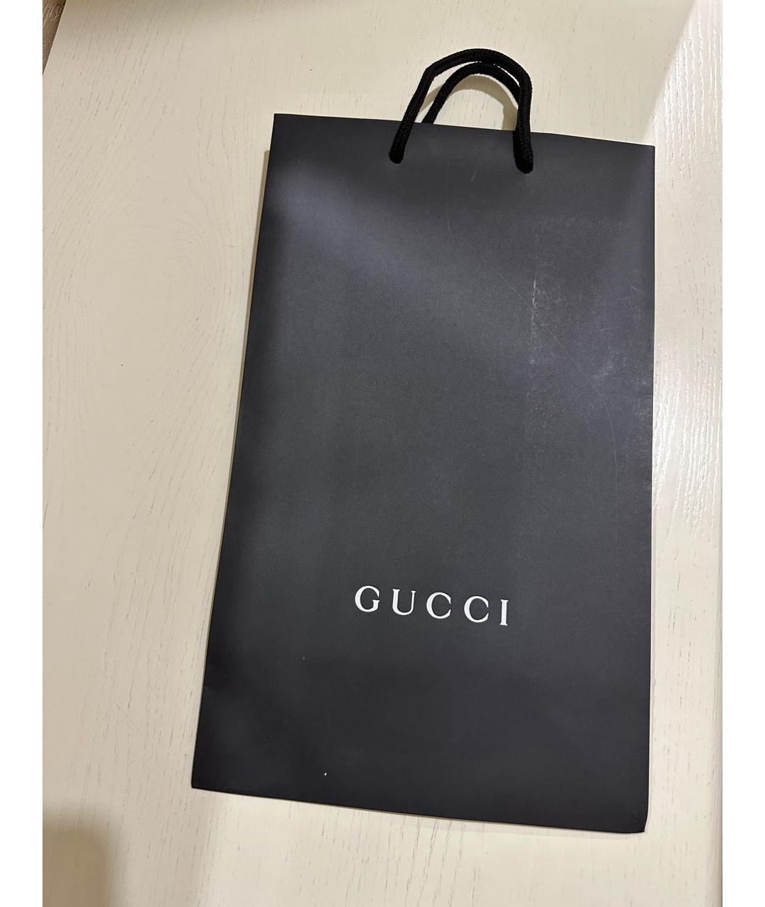 GUCCI Коричневый шерстяной шарф, фото 8
