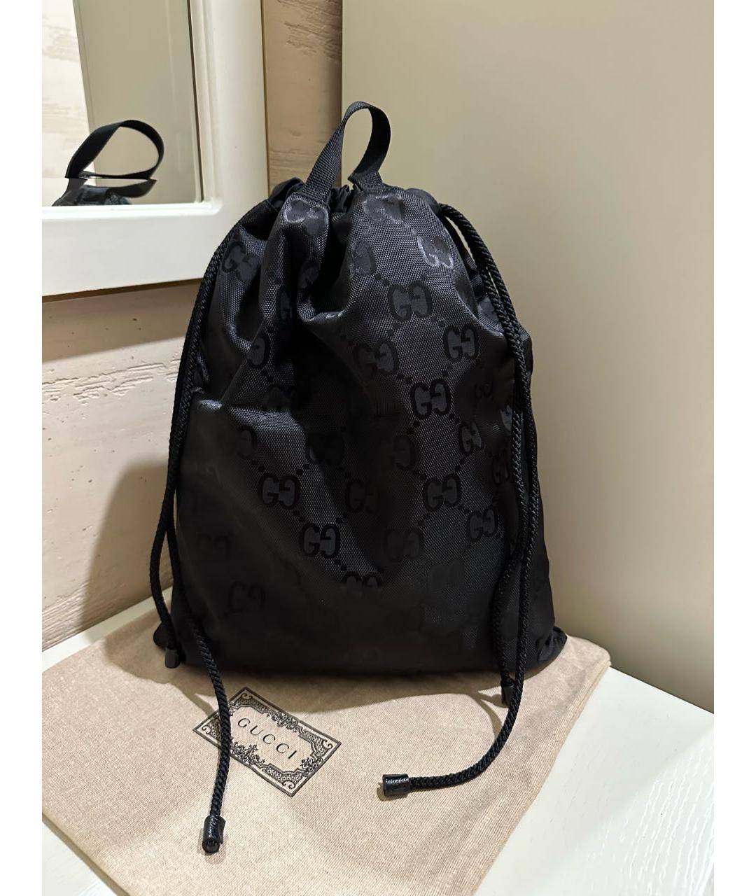 GUCCI Черный тканевый рюкзак, фото 2