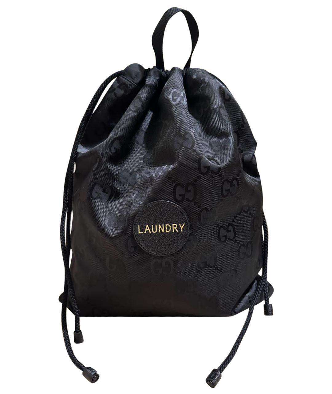 GUCCI Черный тканевый рюкзак, фото 1