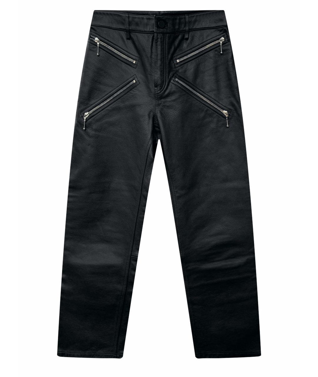 ALEXANDER WANG Черные кожаные брюки широкие, фото 1