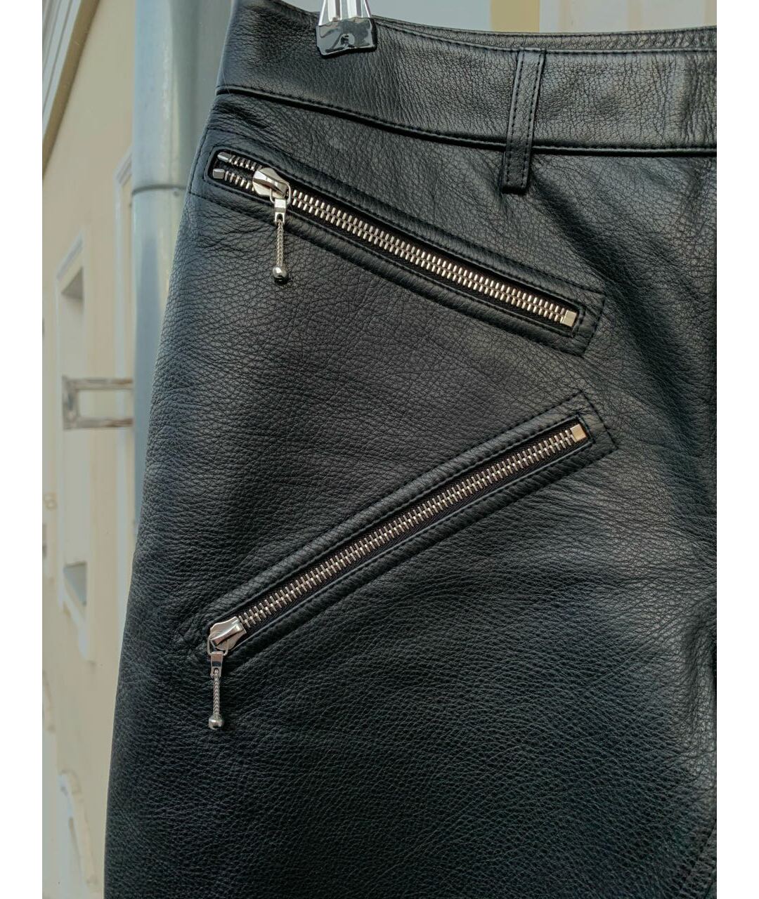 ALEXANDER WANG Черные кожаные брюки широкие, фото 2