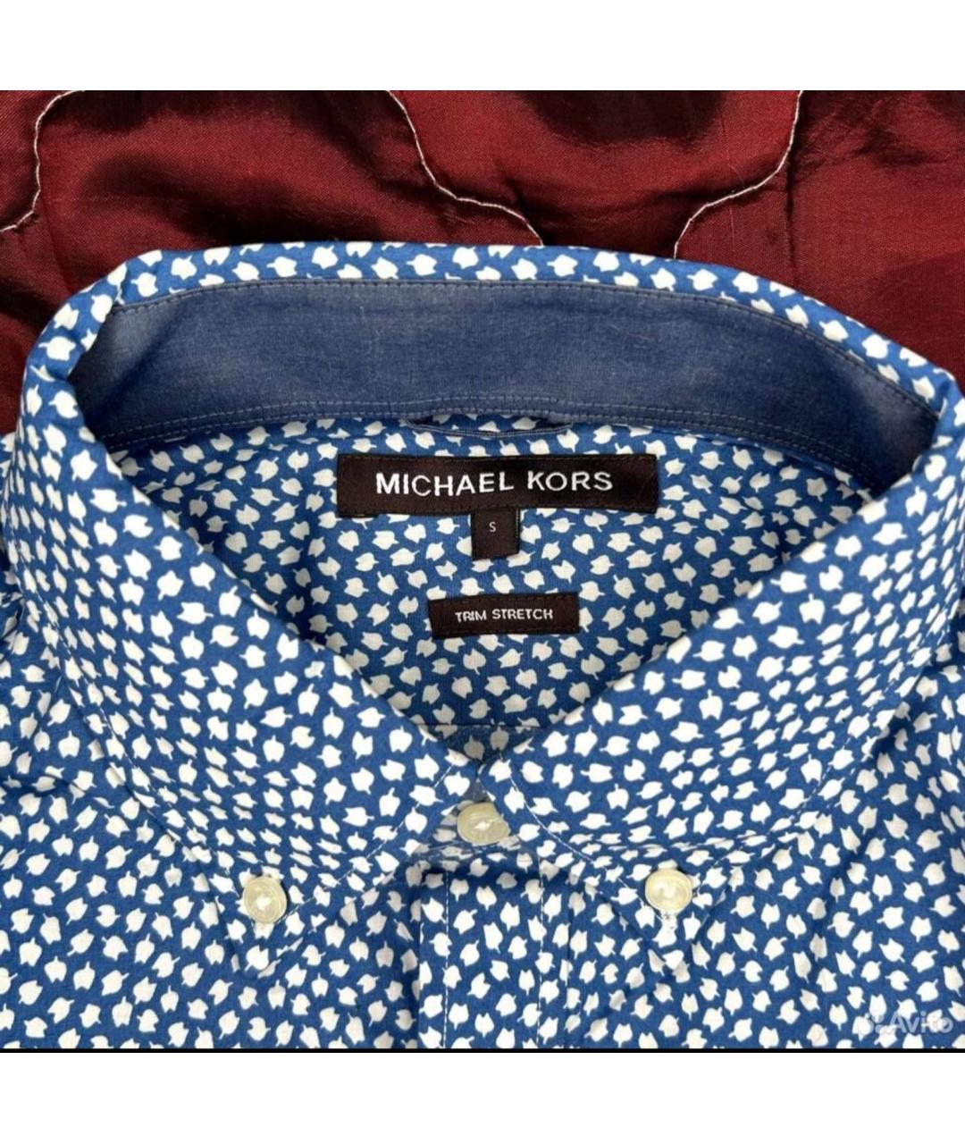 MICHAEL KORS Синяя хлопковая классическая рубашка, фото 6