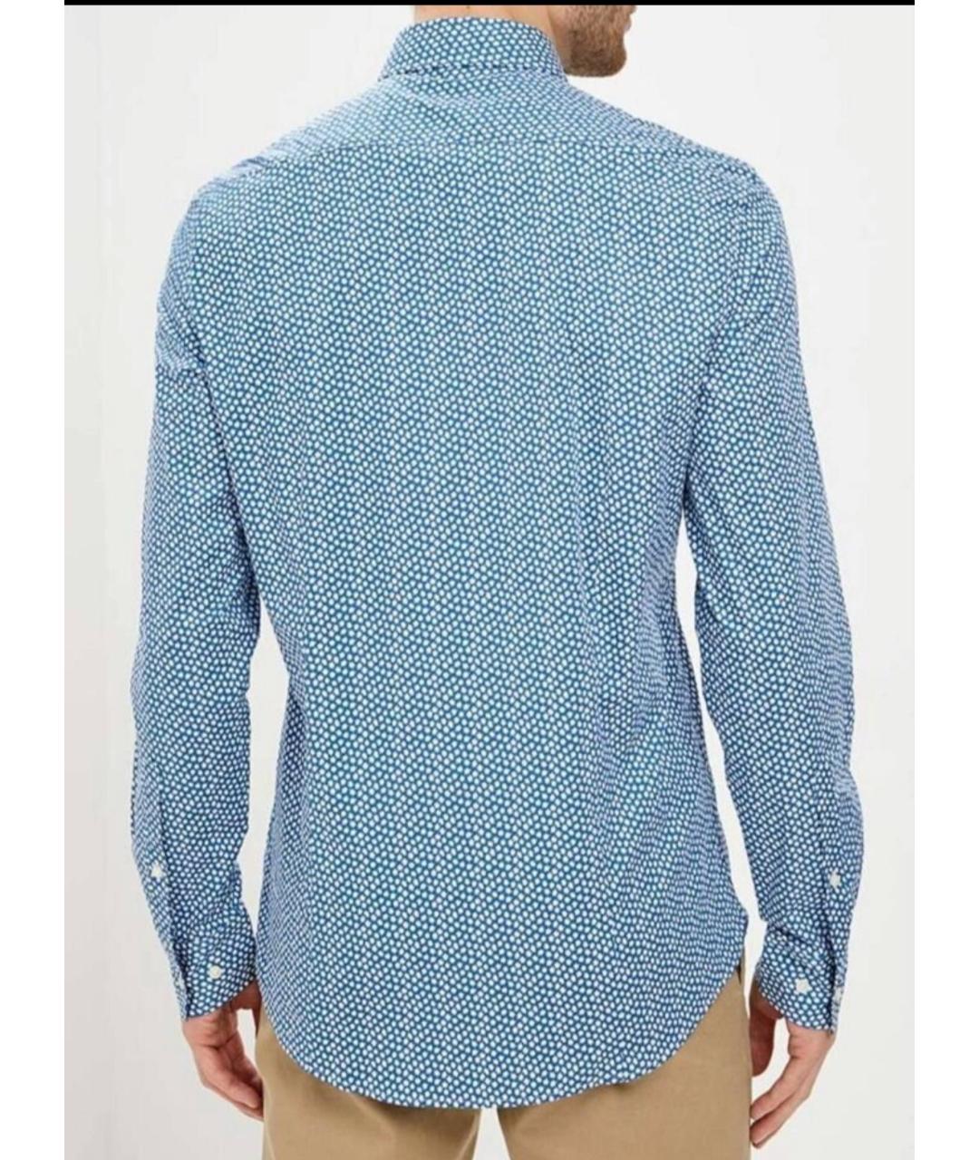 MICHAEL KORS Синяя хлопковая классическая рубашка, фото 8