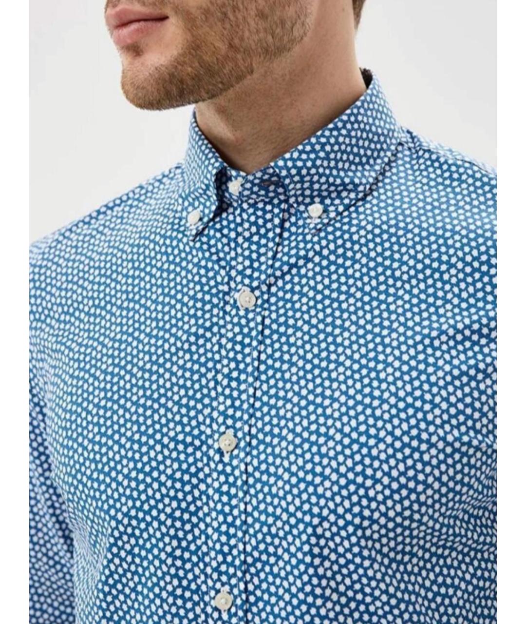 MICHAEL KORS Синяя хлопковая классическая рубашка, фото 9