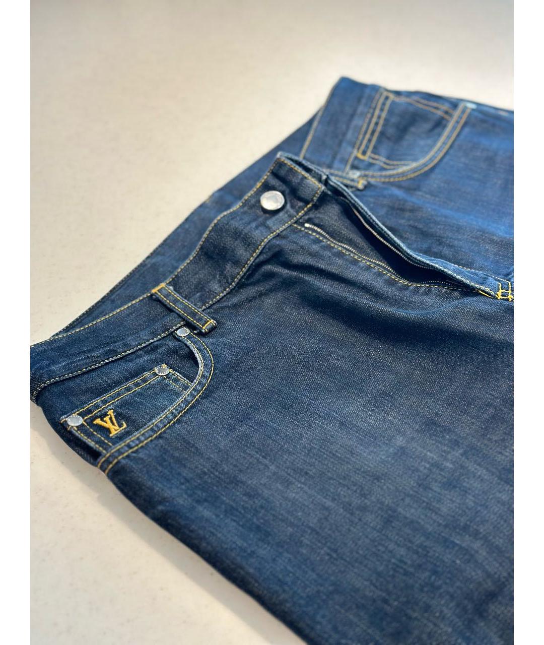 LOUIS VUITTON PRE-OWNED Темно-синие джинсы, фото 4