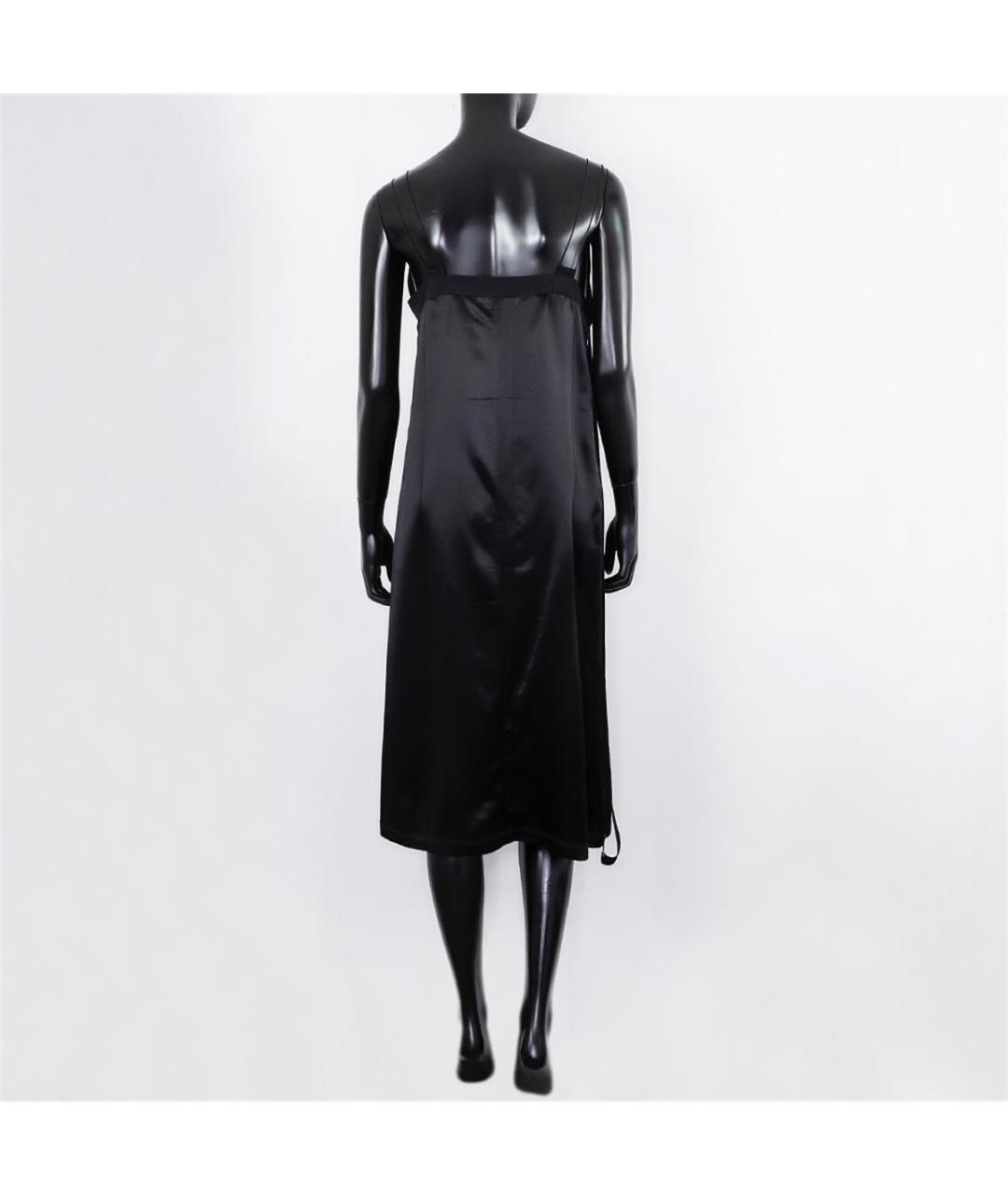 CELINE Черное вискозное повседневное платье, фото 3