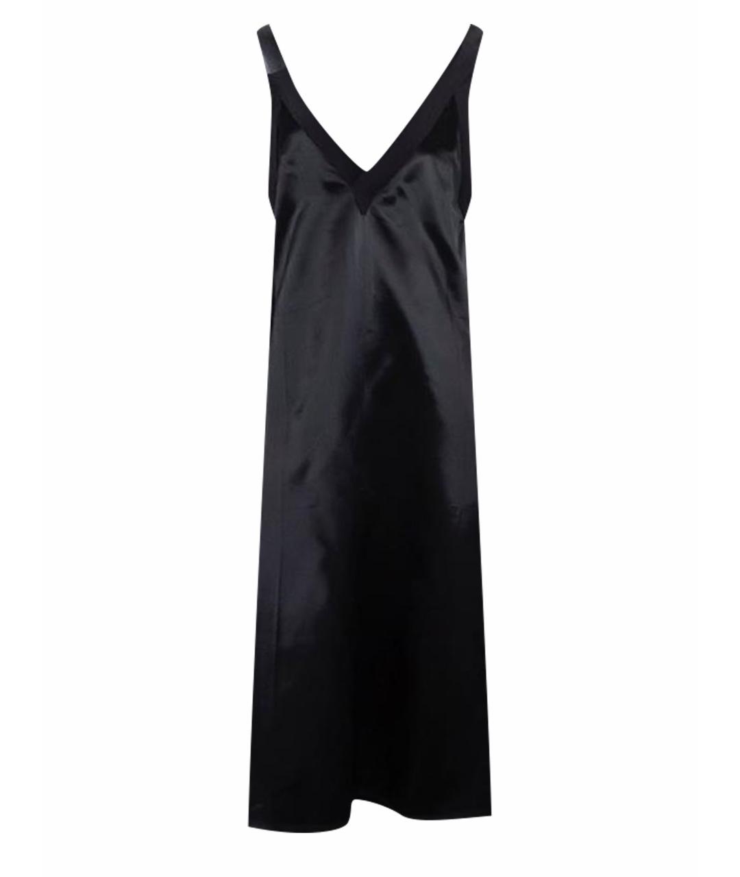 CELINE Черное вискозное повседневное платье, фото 1