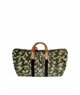Дорожная и спортивная сумка LOUIS VUITTON PRE-OWNED Louis Vuitton  TAKASHI MURAKAMI Camouflage Keepall Bandouliere 55