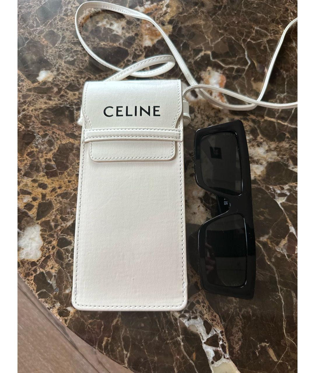 CELINE PRE-OWNED Черные пластиковые солнцезащитные очки для женщин – купить  в интернет магазине с доставкой