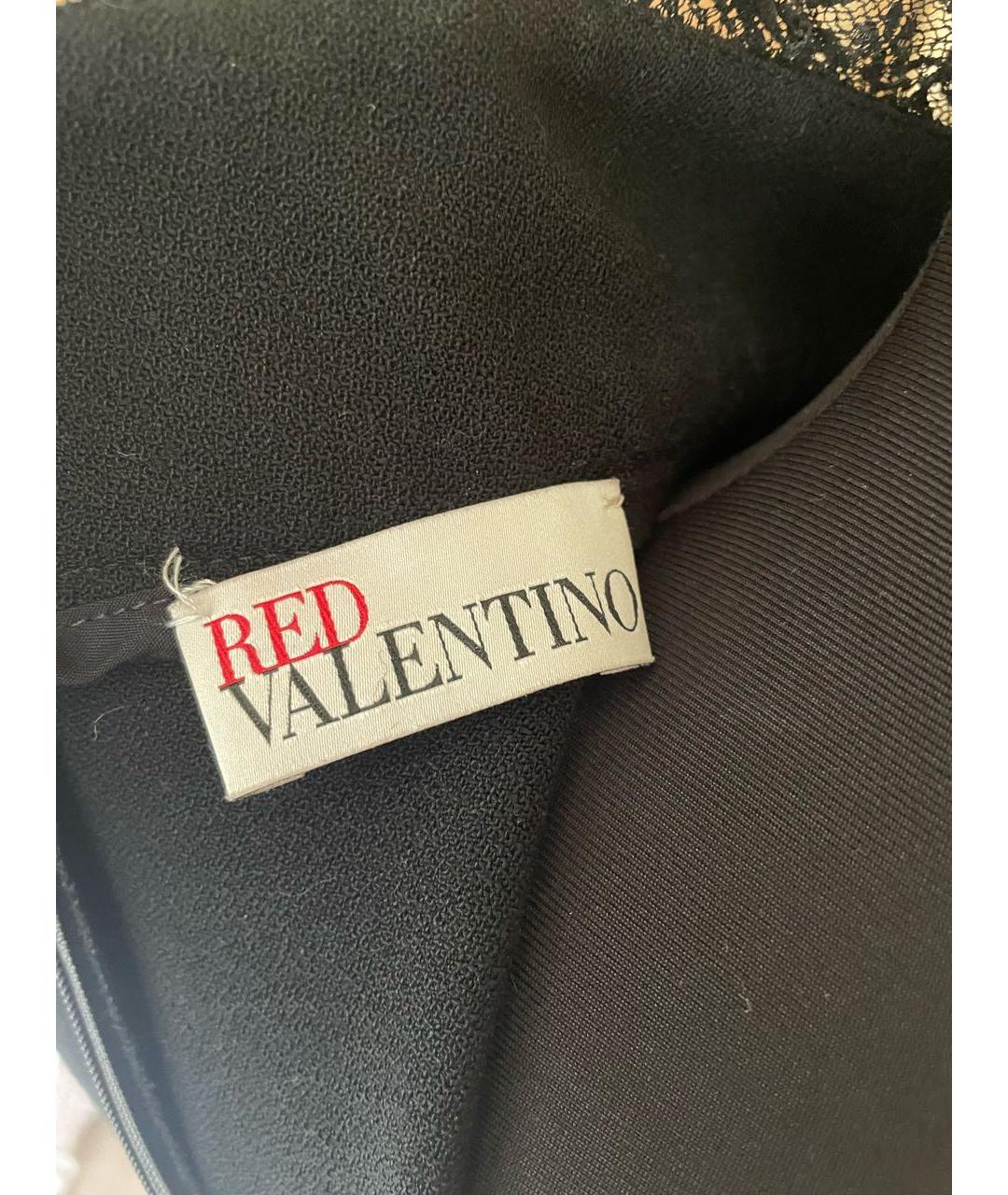 RED VALENTINO Черное полиэстеровое повседневное платье, фото 6