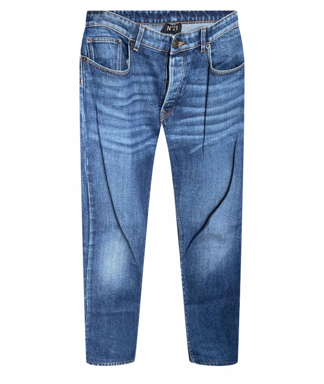 NO. 21 Темно-синие хлопковые джинсы, фото 1