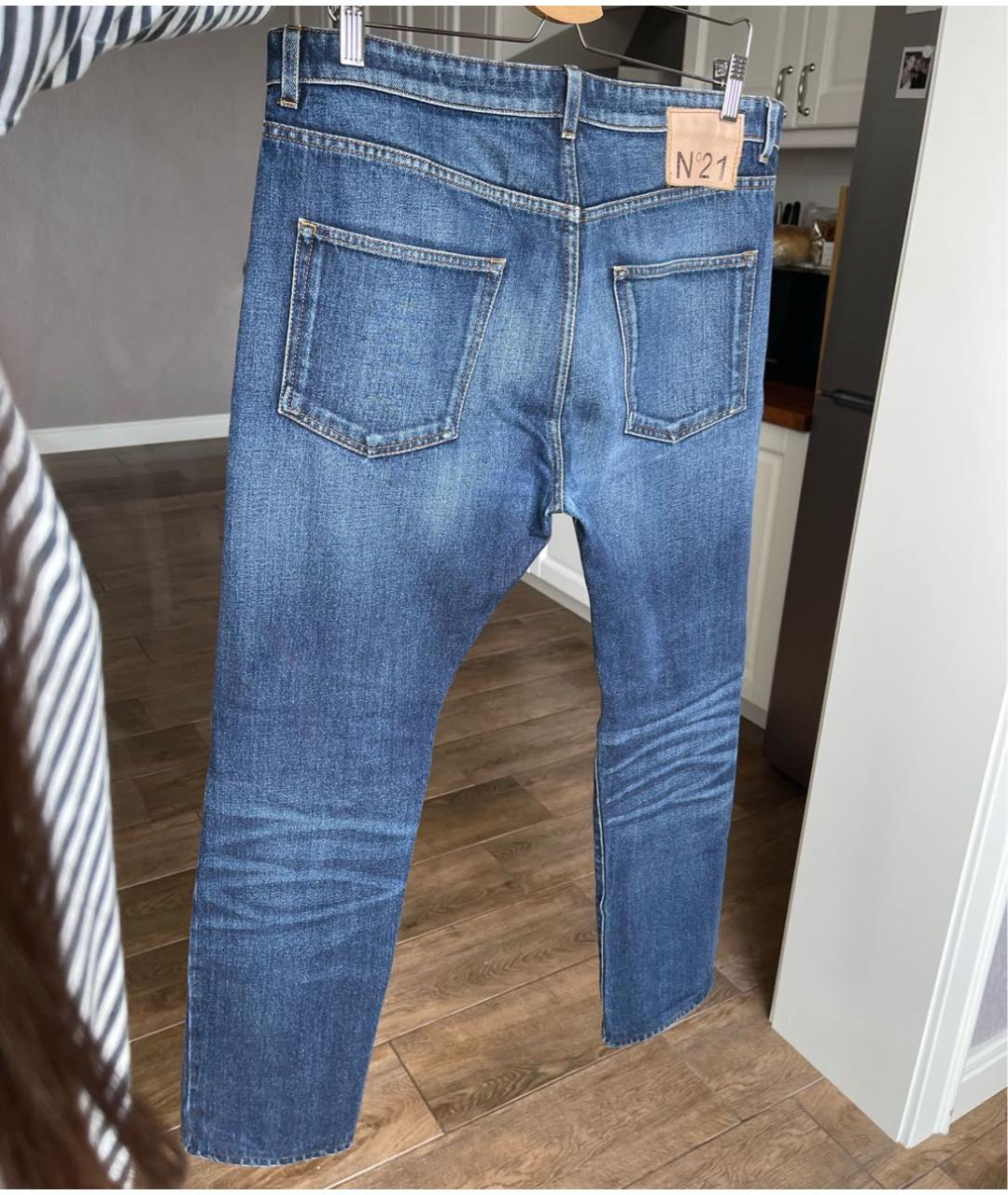 NO. 21 Темно-синие хлопковые джинсы, фото 2