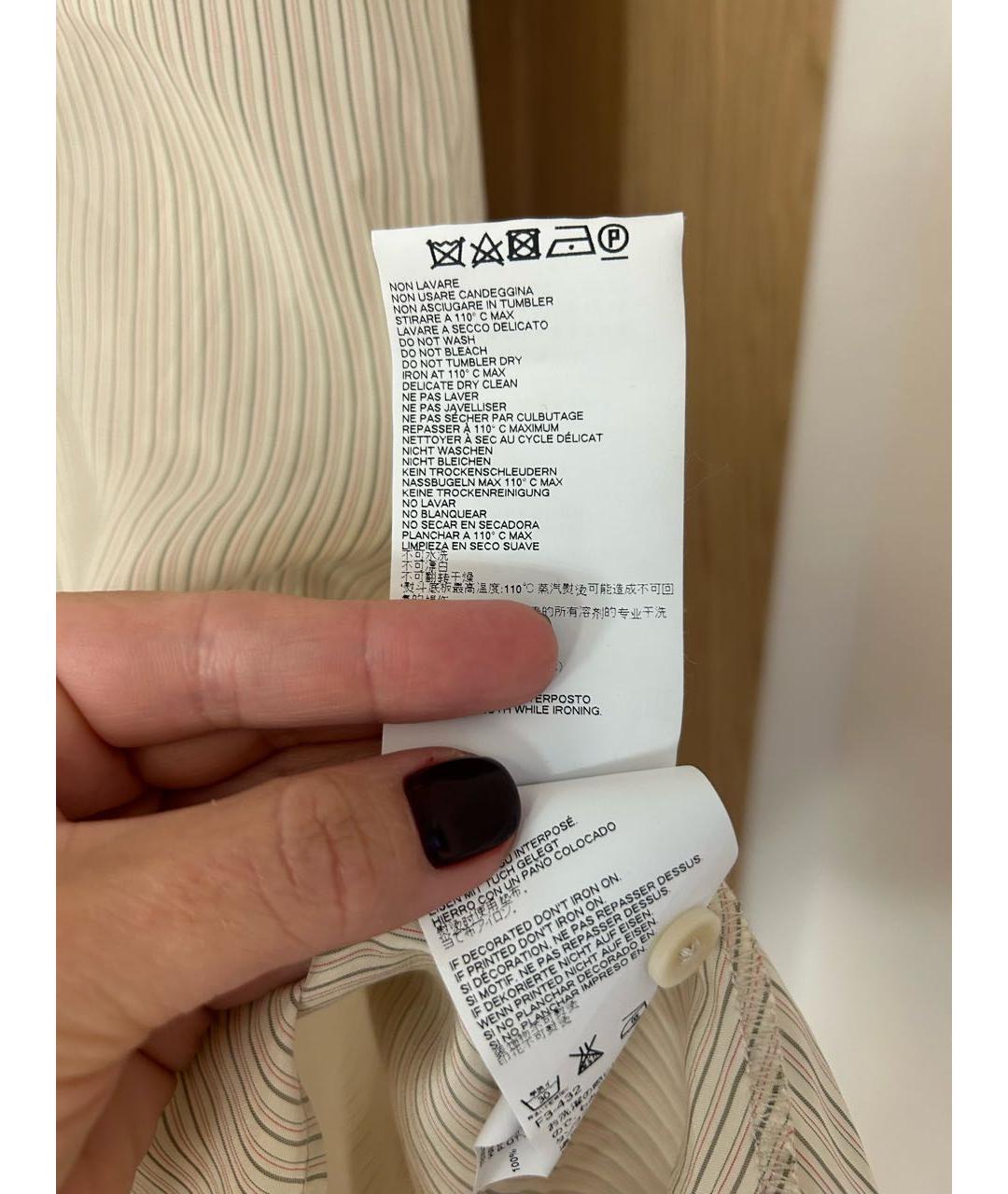 MM6 MAISON MARGIELA Белое хлопковое повседневное платье, фото 5
