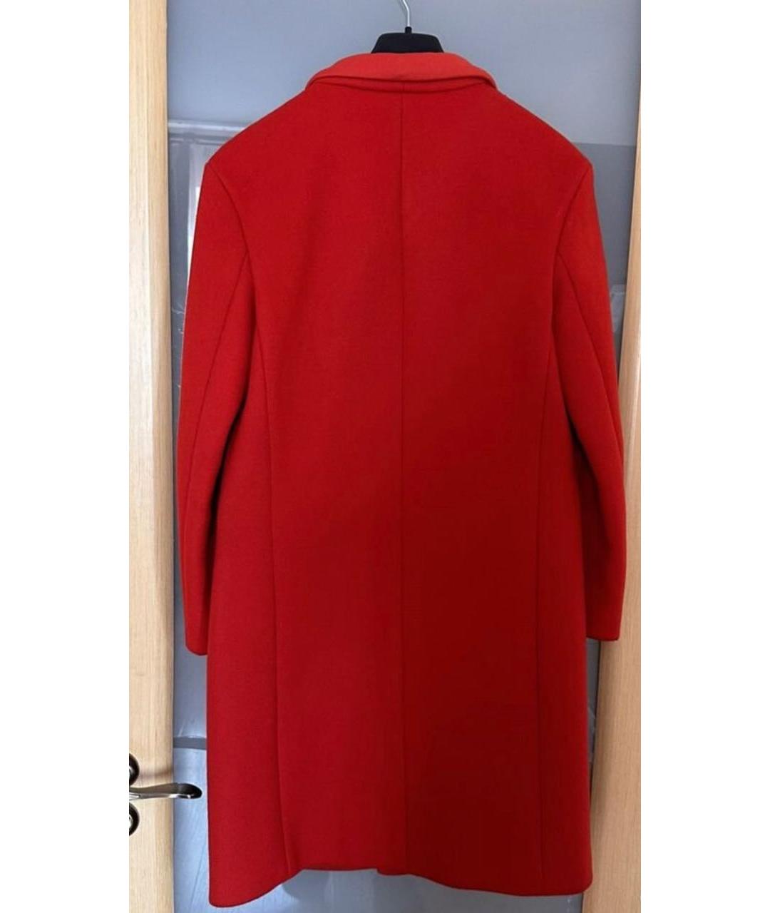 DKNY Красное шерстяное пальто, фото 2
