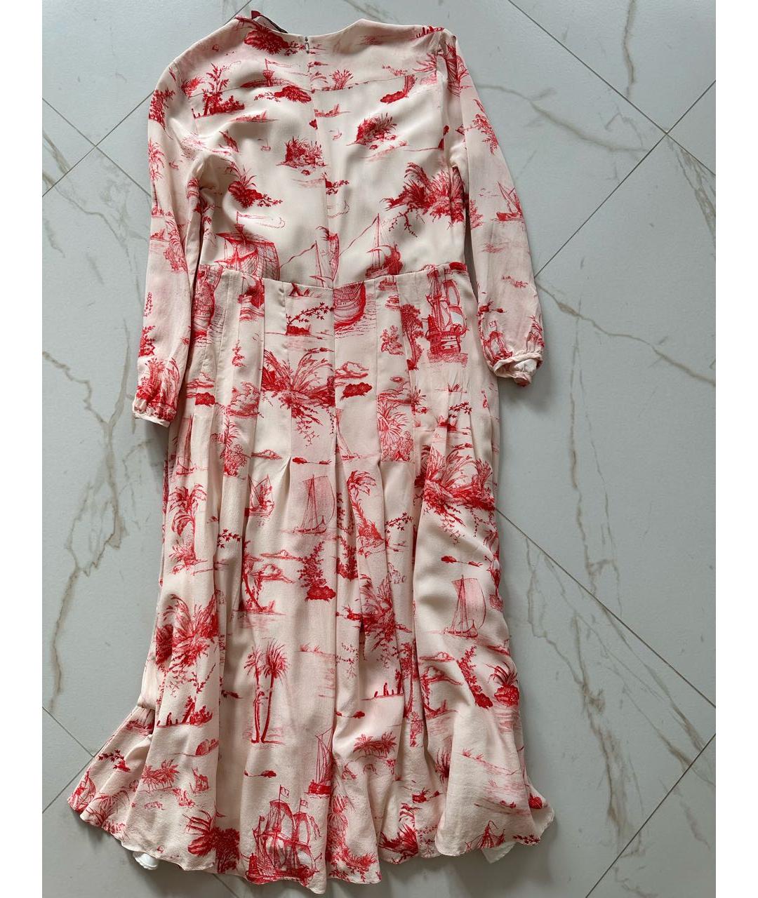 'S MAX MARA Белое шелковое повседневное платье, фото 2