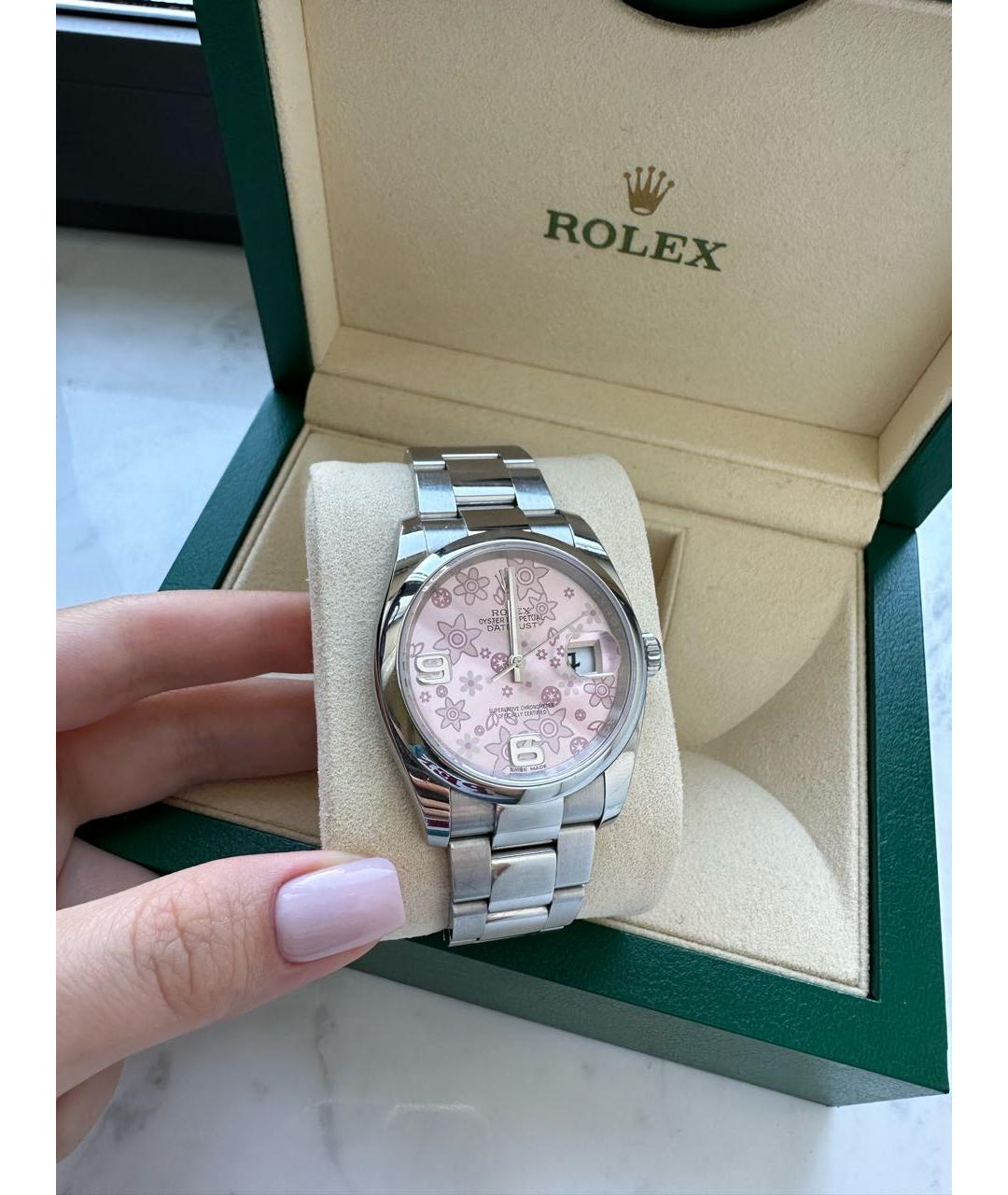 ROLEX Розовые часы, фото 7