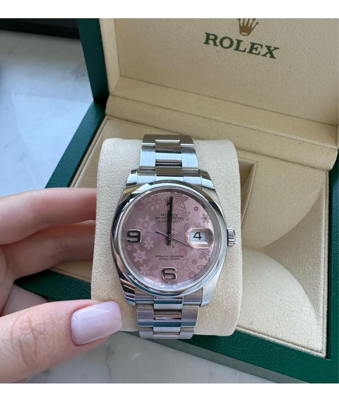 ROLEX Розовые часы, фото 9