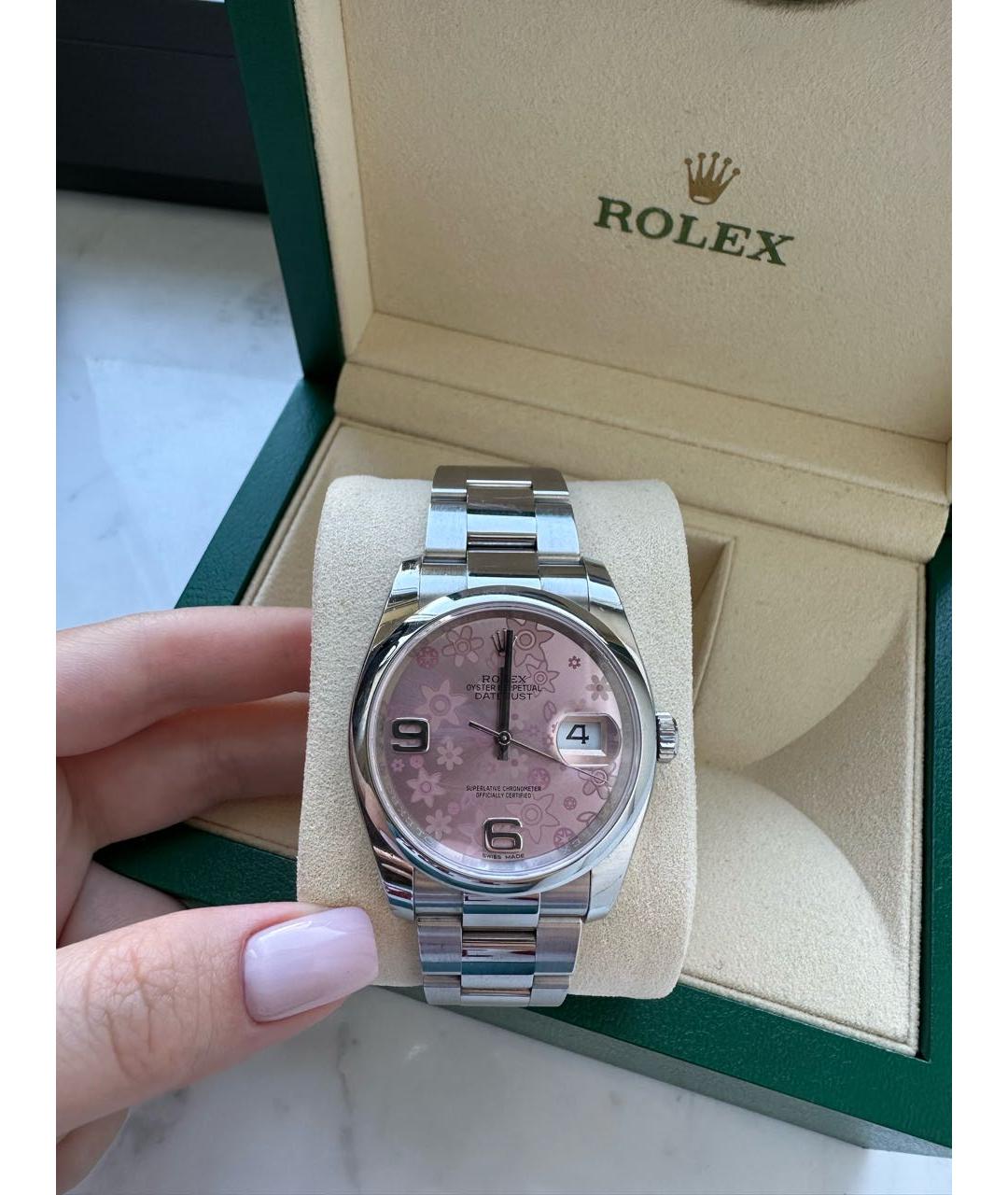 ROLEX Розовые часы, фото 8