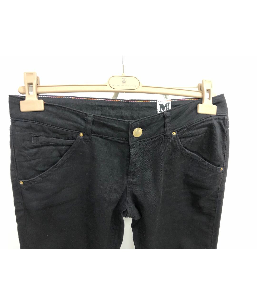 MISSONI Черные хлопковые прямые джинсы, фото 4