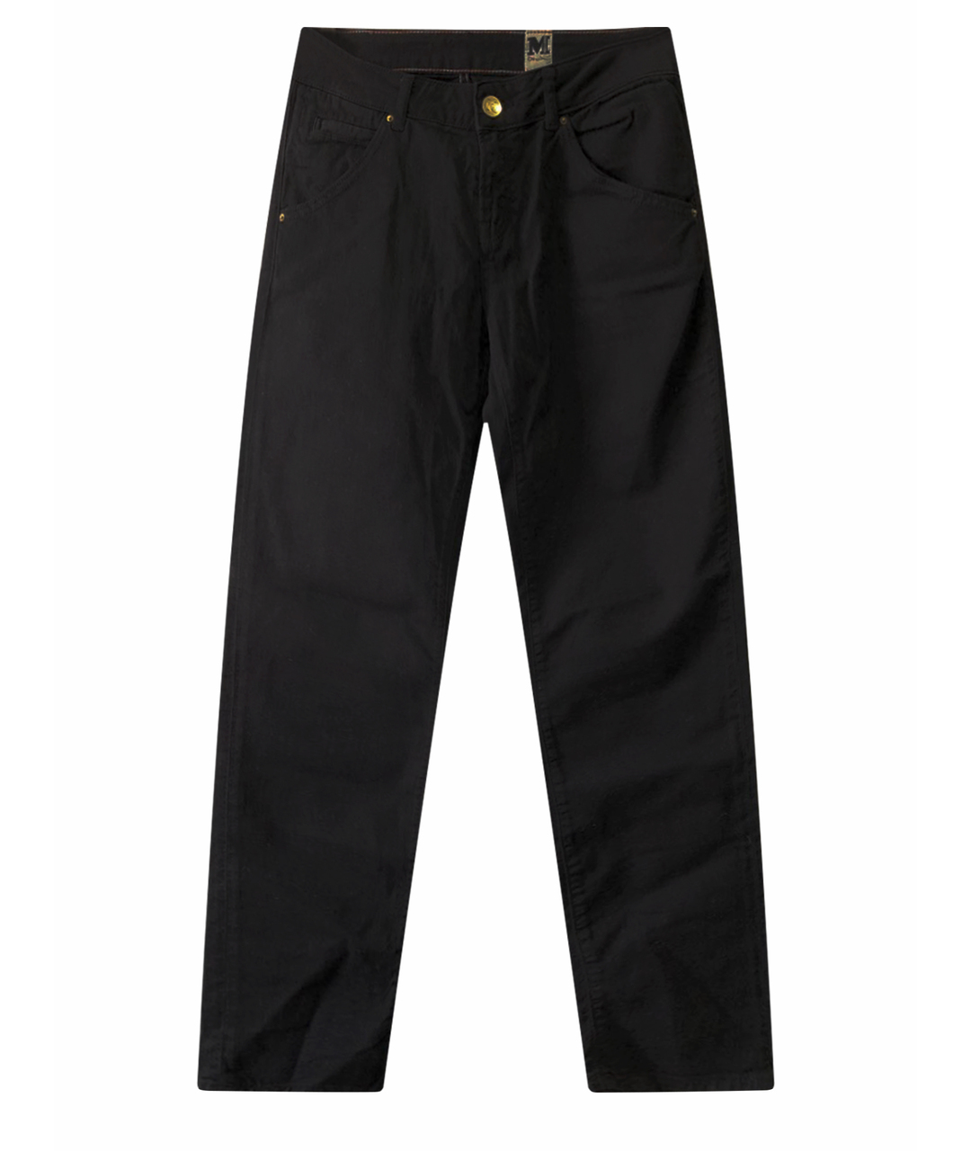 MISSONI Черные хлопковые прямые джинсы, фото 1