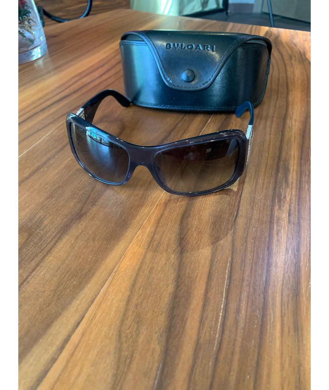 BVLGARI Черные пластиковые солнцезащитные очки, фото 5