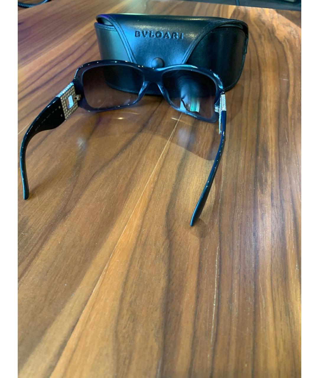 BVLGARI Черные пластиковые солнцезащитные очки, фото 4
