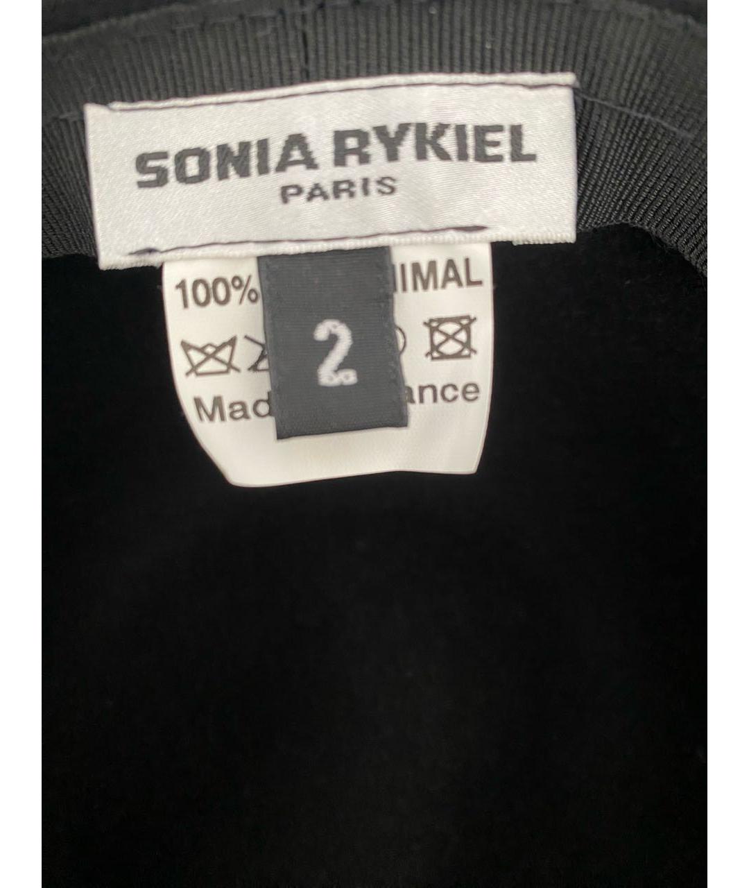 SONIA RYKIEL Черная шерстяная шляпа, фото 4