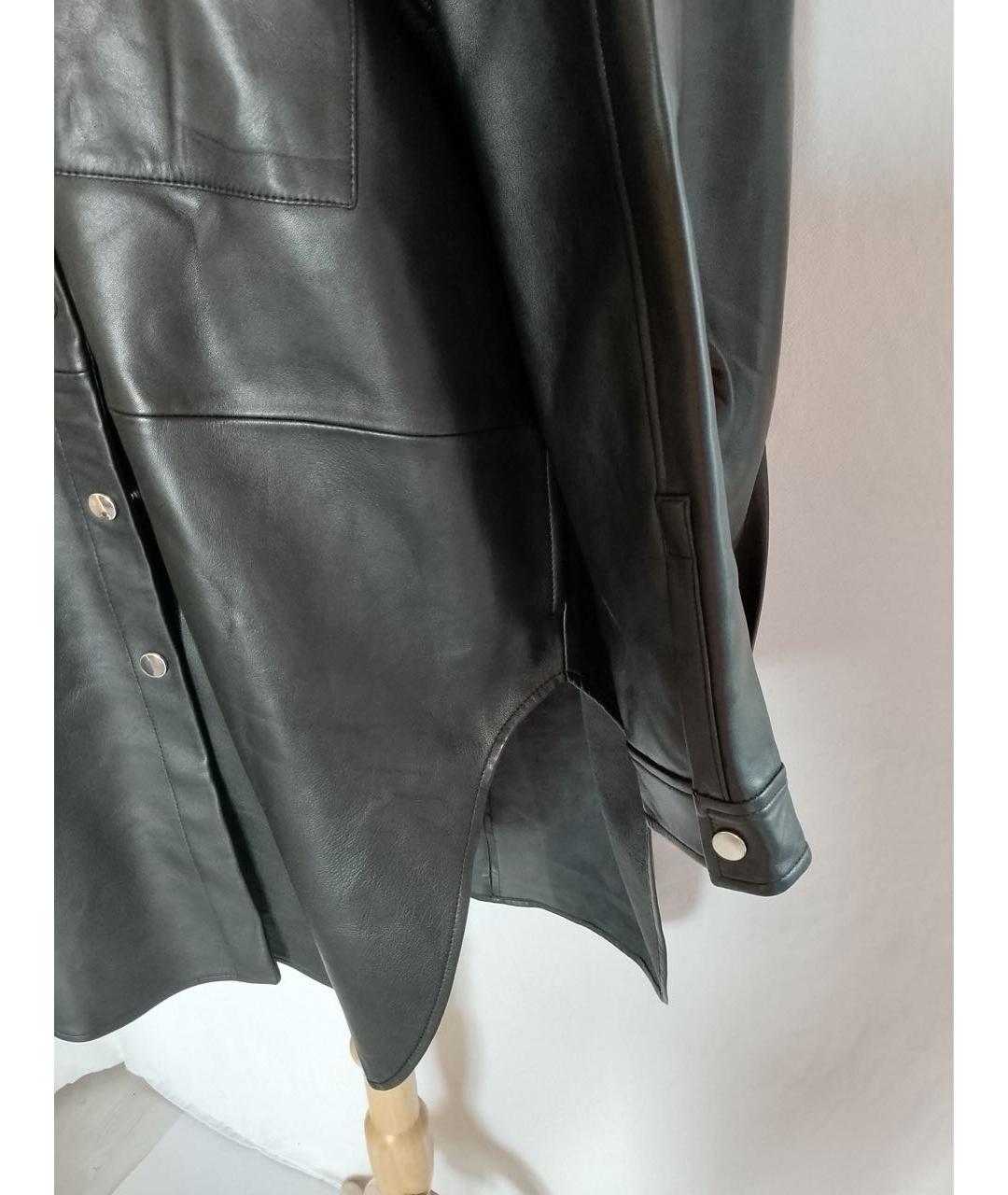 MAJE Черный кожаный жакет/пиджак, фото 3