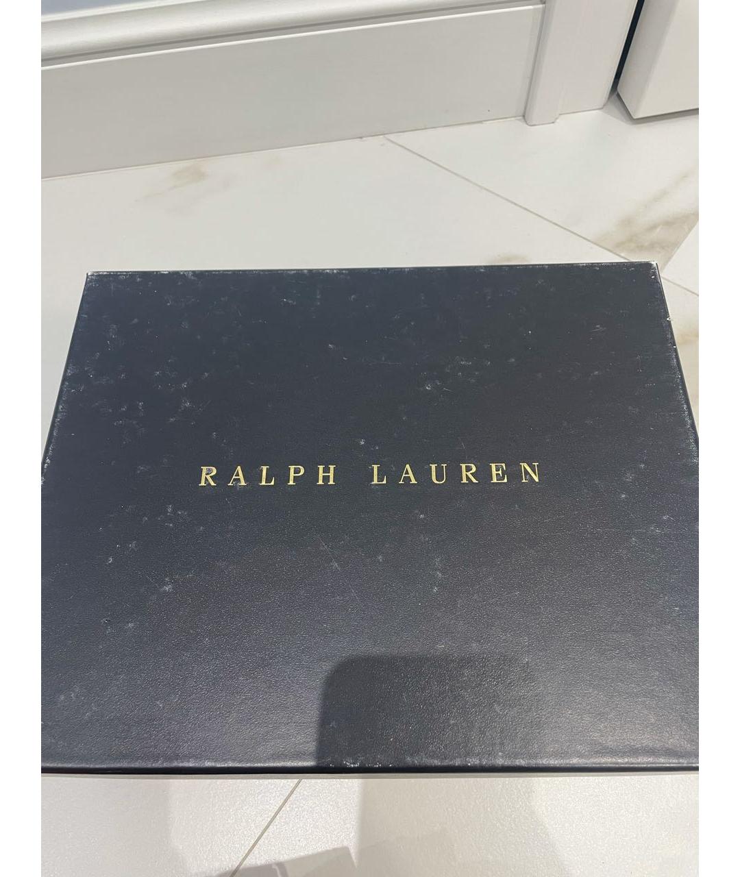 RALPH LAUREN Оранжевое кожаные босоножки, фото 6