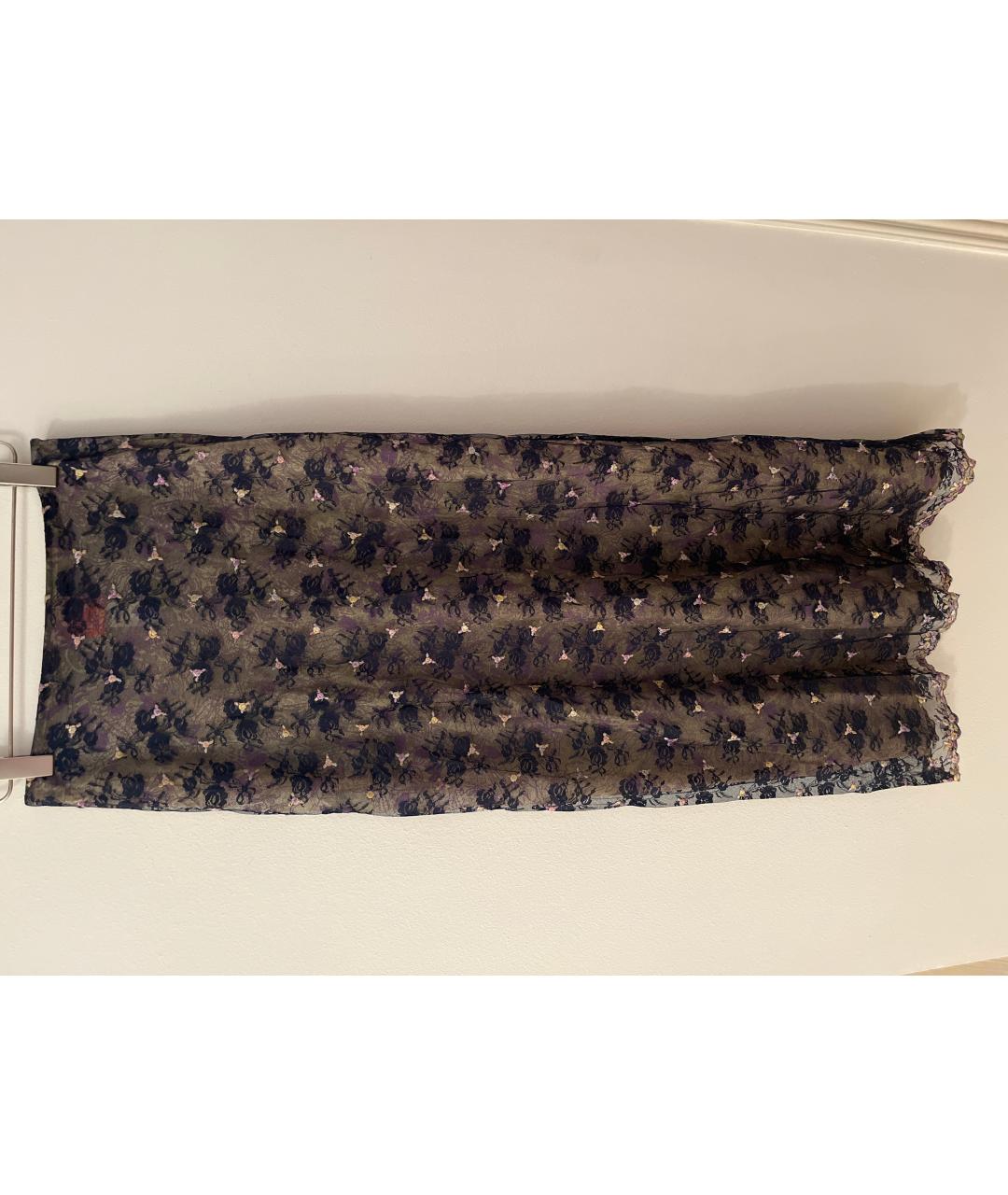 CHRISTIAN LACROIX Черная полиамидовая юбка макси, фото 6
