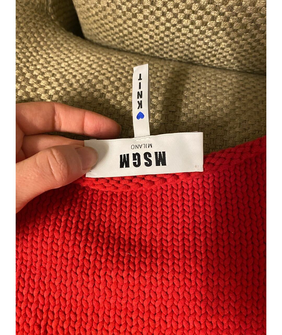 MSGM Красный хлопковый джемпер / свитер, фото 3
