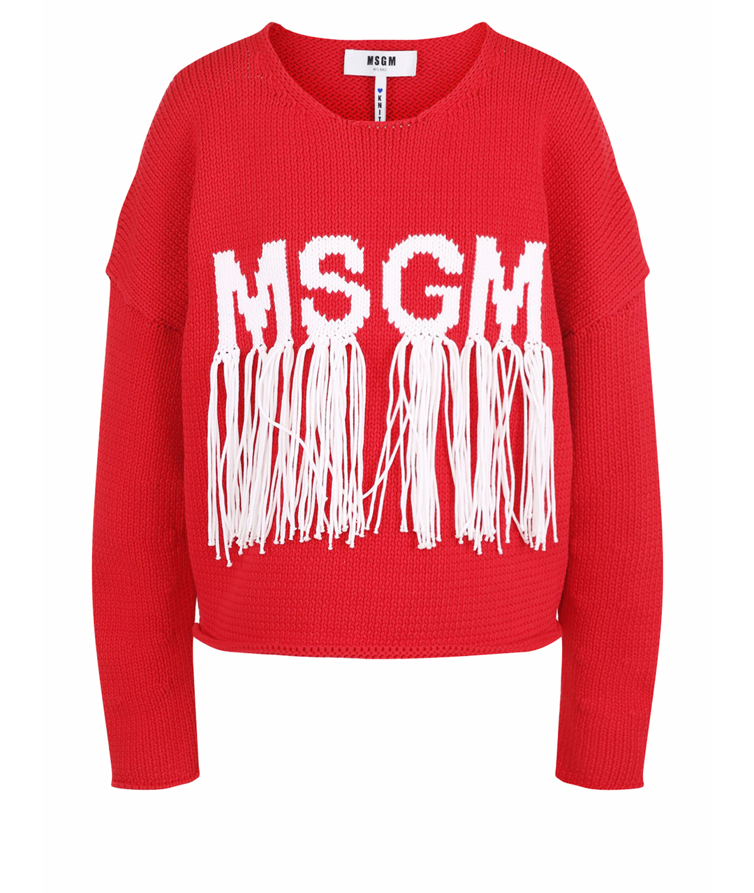 MSGM Красный хлопковый джемпер / свитер, фото 1