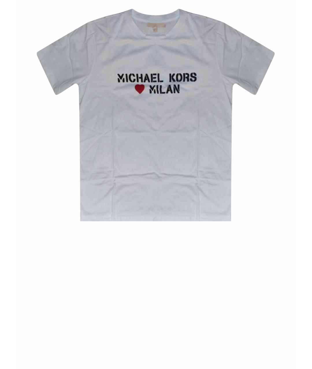 MICHAEL KORS Белая хлопковая футболка, фото 1