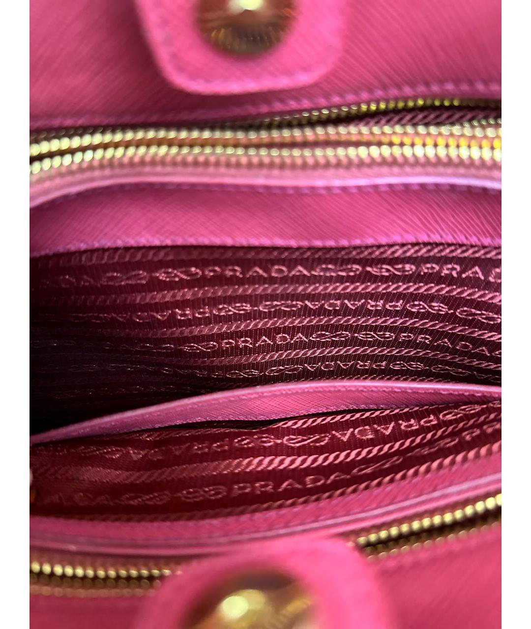 PRADA Розовая кожаная сумка тоут, фото 5