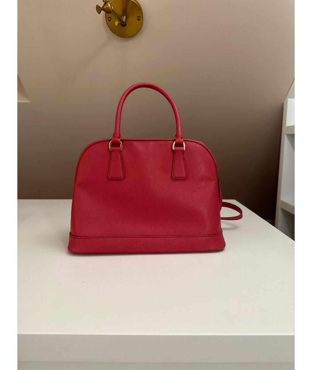 PRADA Розовая кожаная сумка тоут, фото 3