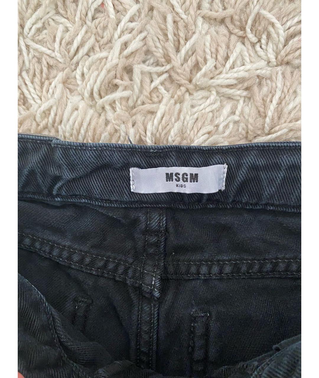 MSGM Черные деним детские джинсы, фото 7
