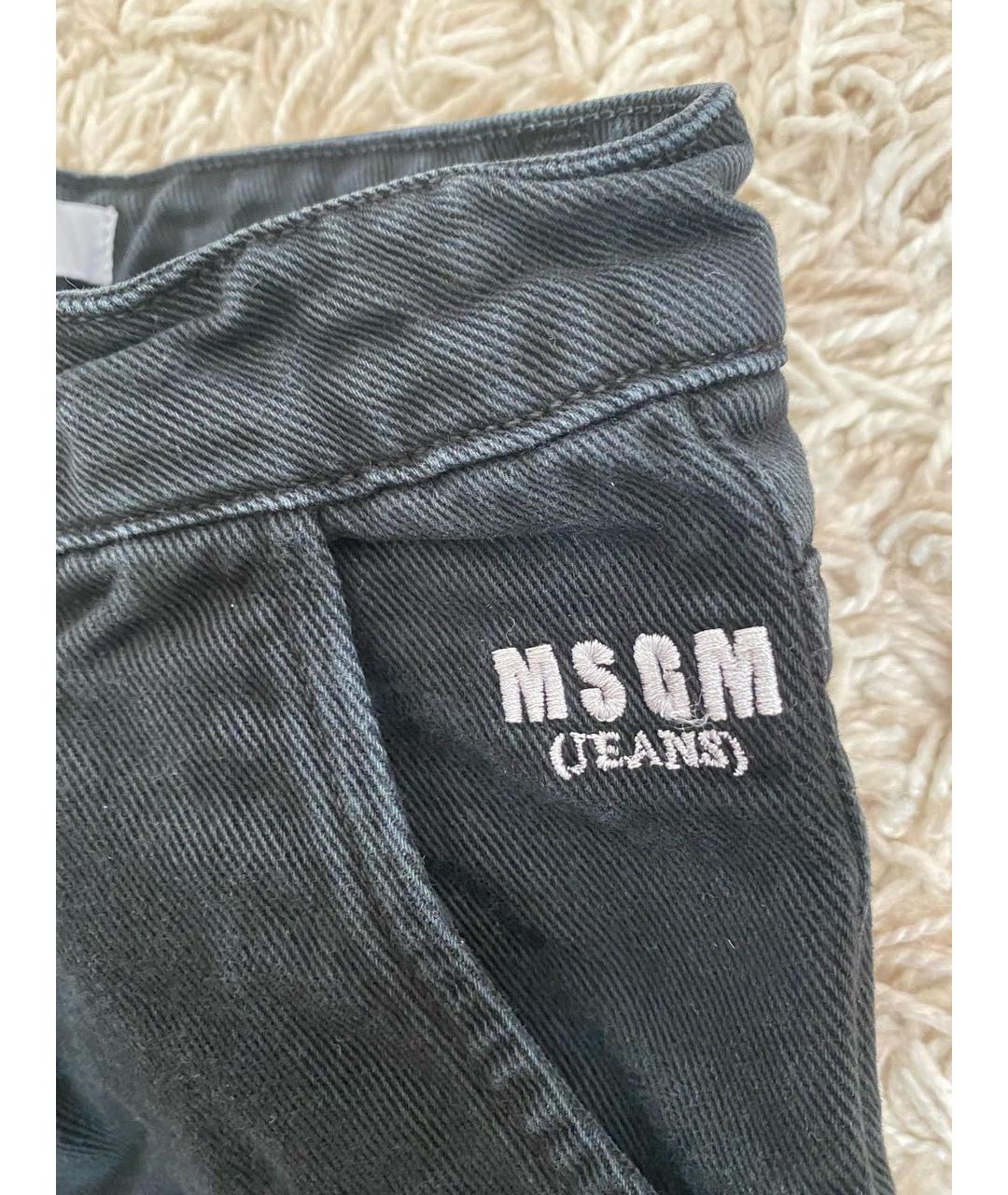 MSGM Черные деним детские джинсы, фото 6