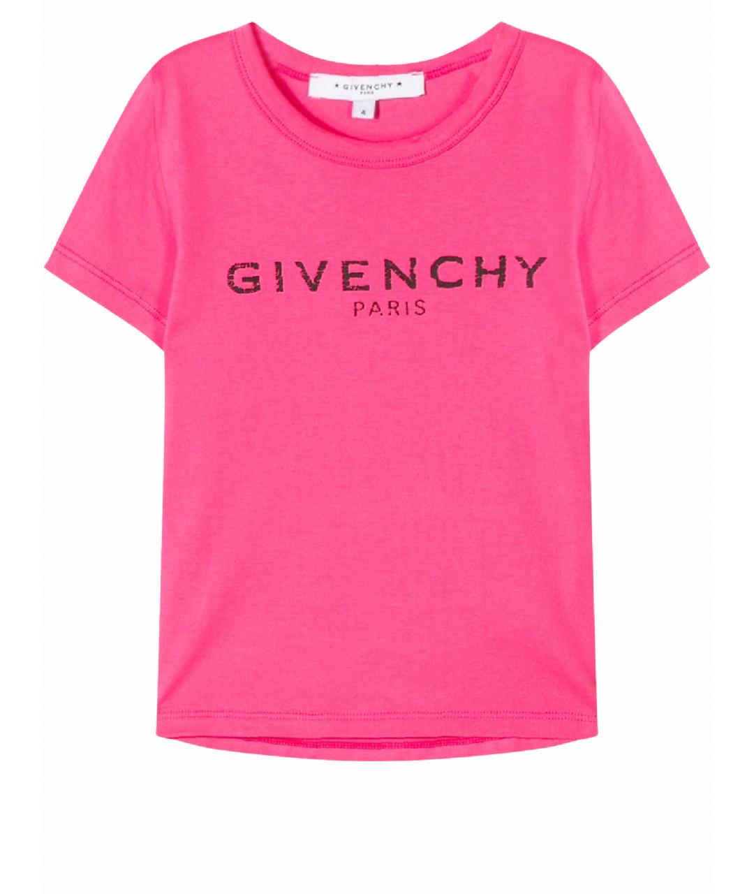 GIVENCHY KIDS Розовый хлопковый детская футболка / топ, фото 1