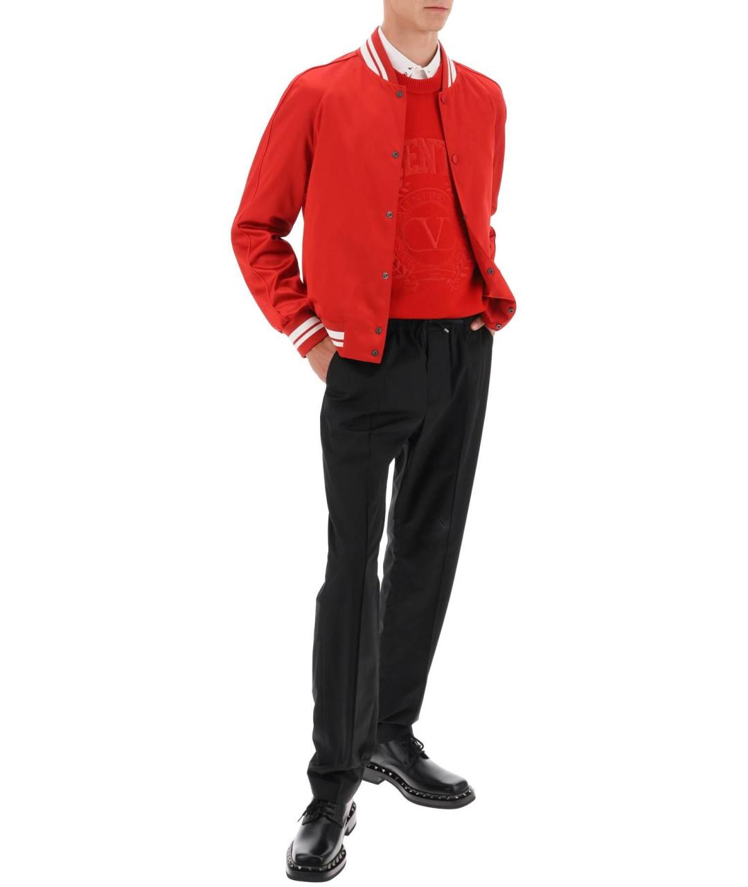 VALENTINO Красный шерстяной джемпер / свитер, фото 3