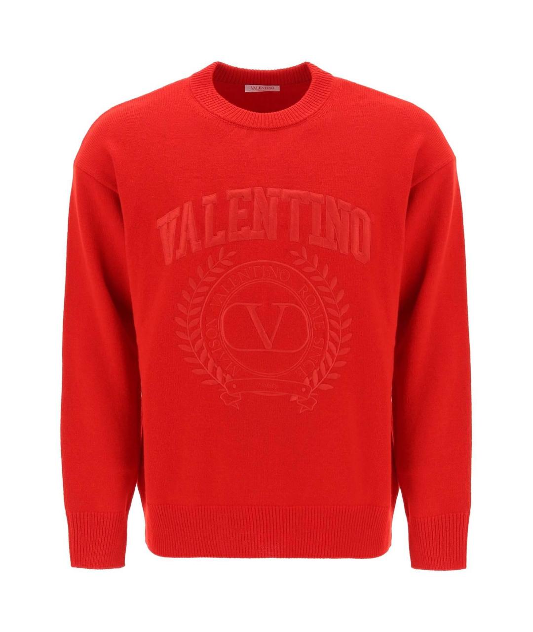VALENTINO Красный шерстяной джемпер / свитер, фото 1