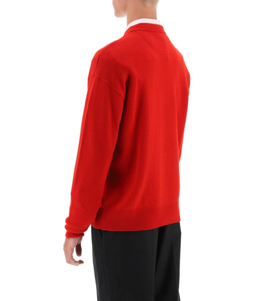 VALENTINO Красный шерстяной джемпер / свитер, фото 5